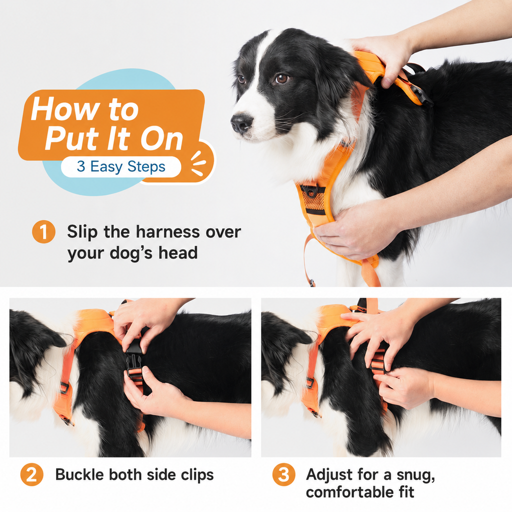 ReadyWalk Built-In Leash Dog Harness
