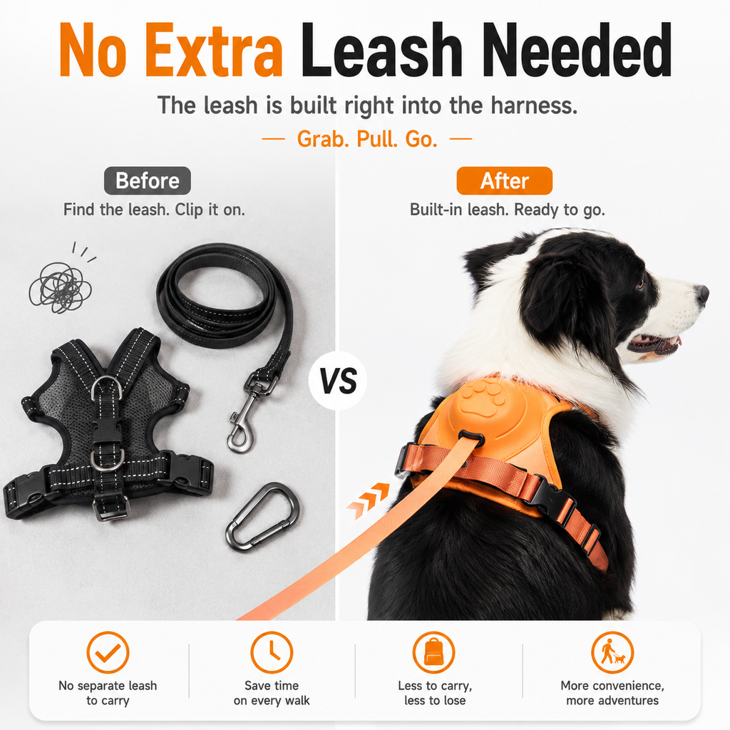 ReadyWalk Built-In Leash Dog Harness